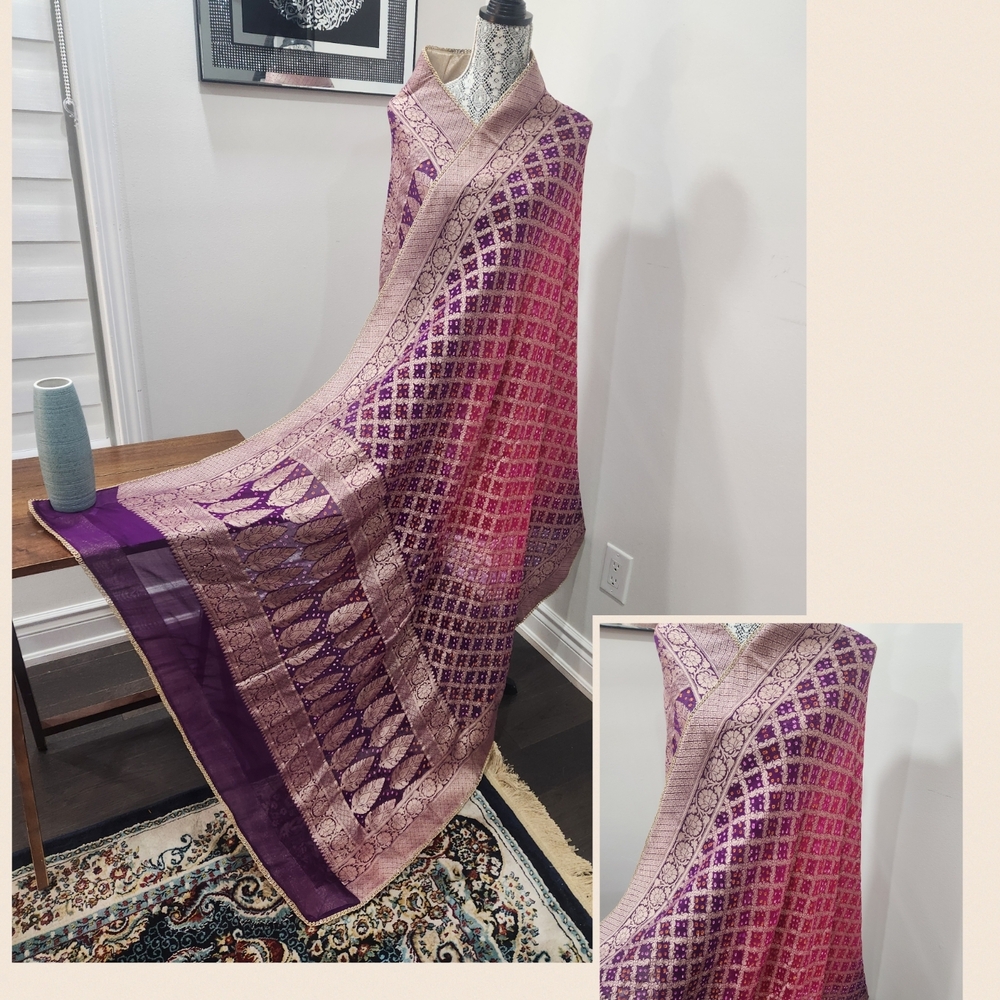 Chic Purple and Pink Women's Scarf
